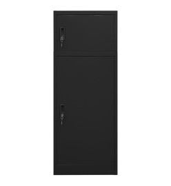 Armoire à selles Noir 53x53x140 cm Acier