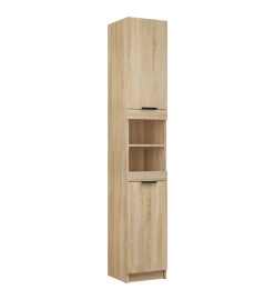 Armoire de salle de bain Chêne sonoma 32x34x188,5 cm