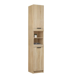 Armoire de salle de bain Chêne sonoma 32x34x188,5 cm