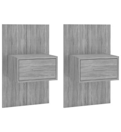 Tables de chevet murales 2 pcs Sonoma gris