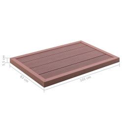 Élément de plancher pour douche solaire Marron 101x63x5,5cm WPC