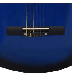 Guitare découpée classique occidentale égaliseur 6 cordes Bleu