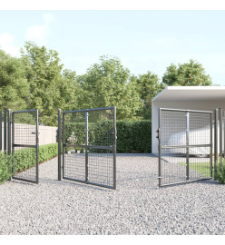 Portal de jardin maille anthracite 400x175 cm acier galvanisé