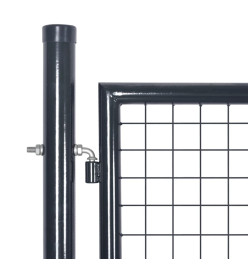 Portal de jardin maille anthracite 400x175 cm acier galvanisé