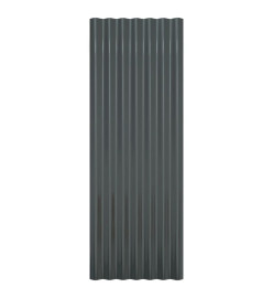 Panneaux de toiture 12 pcs Acier Anthracite 100x36 cm