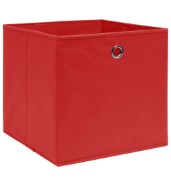 Boîtes de rangement 10 pcs Rouge 32x32x32 cm Tissu