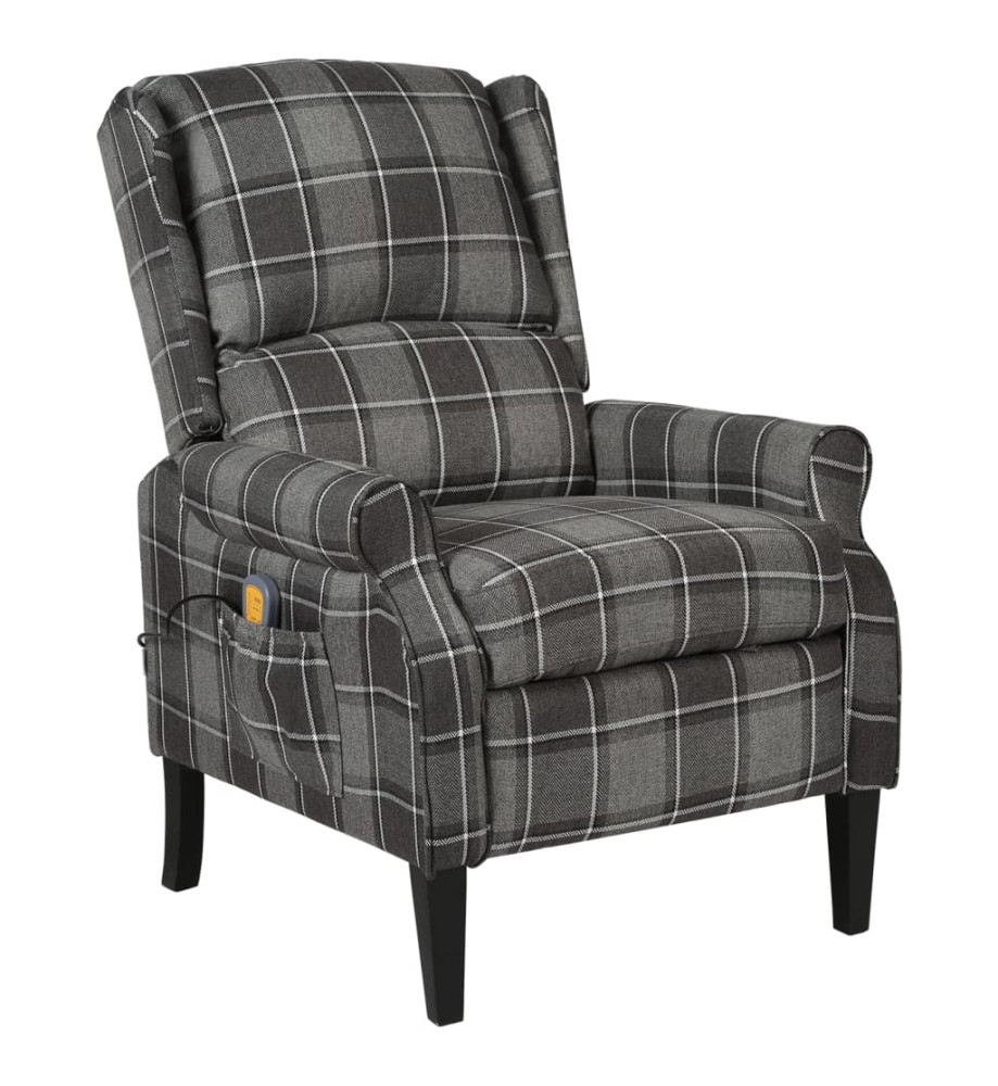 Fauteuil de massage inclinable Gris Tissu