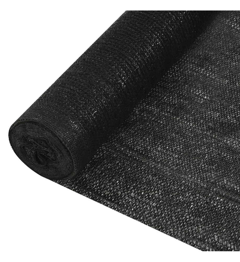 Filet brise-vue Noir 1,8x10 m PEHD 195 g/m²