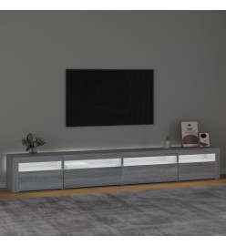 Meuble TV avec lumières LED Sonoma gris 270x35x40 cm