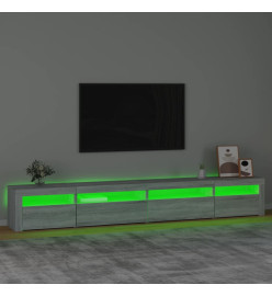 Meuble TV avec lumières LED Sonoma gris 270x35x40 cm