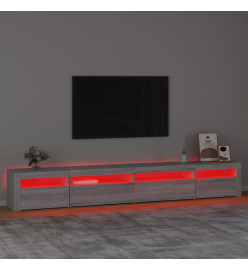 Meuble TV avec lumières LED Sonoma gris 270x35x40 cm