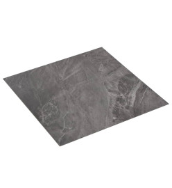 Planche de plancher PVC autoadhésif 5,11 m² Noir avec motif