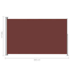 Auvent latéral rétractable de patio 180x300 cm Marron