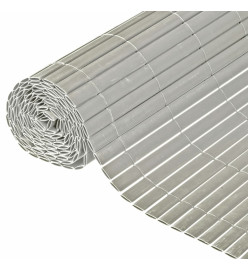 Nature Écran de jardin à double face PVC 1,5x3 m Gris