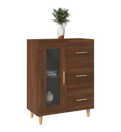 Buffet chêne marron 69,5x34x90 cm bois d'ingénierie