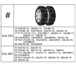 Chaînes antidérapantes 2 pcs 9 mm KN120