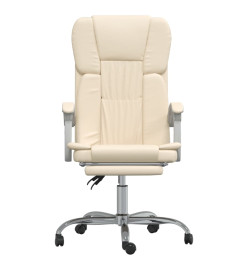 Fauteuil inclinable de bureau Crème Similicuir