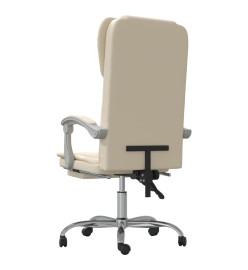 Fauteuil inclinable de bureau Crème Similicuir