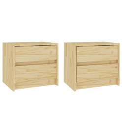 Tables de chevet 2 pcs 40x30,5x35,5 cm Bois de pin solide