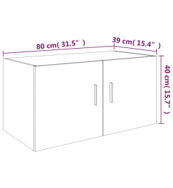 Armoire murale Sonoma gris 80x39x40 cm Bois d'ingénierie