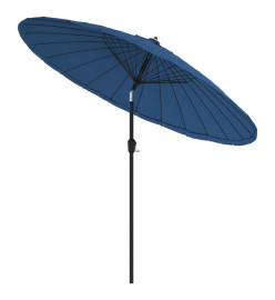 Parasol d'extérieur avec mât en aluminium 270 cm Bleu azuré