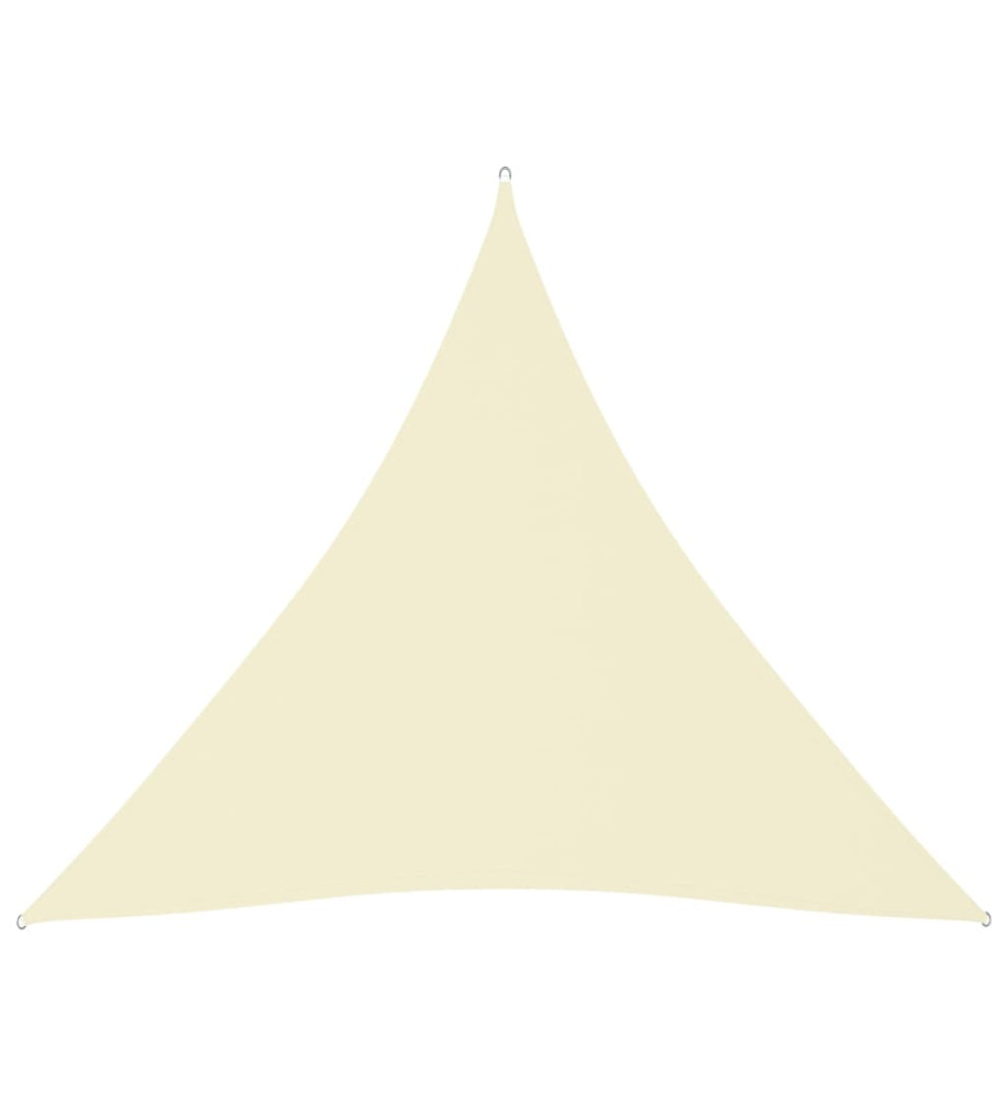 Voile de parasol Tissu Oxford triangulaire 4,5x4,5x4,5 m Crème