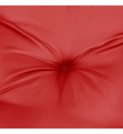 Coussins de chaise de jardin dossier haut lot de 6 rouge tissu