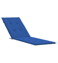 Coussin de chaise de terrasse bleu royal (75+105)x50x3 cm