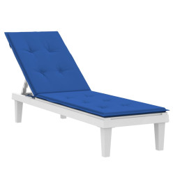 Coussin de chaise de terrasse bleu royal (75+105)x50x3 cm