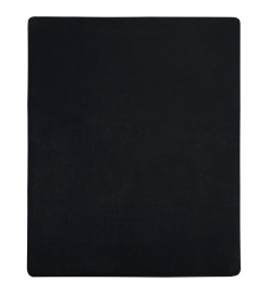 Draps-housses Jersey 2 pcs Noir 90x200 cm Coton