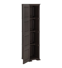 Armoire en plastique 40x43x164 cm Design de bois Marron