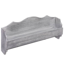 Porte-manteau mural Gris 50x10x23 cm Bois