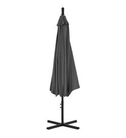 Parasol en porte-à-feux avec poteau Acier 300 cm Anthracite