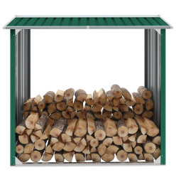Abri de stockage de bois Acier galvanisé 172x91x154 cm Vert