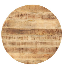 Dessus de table Bois de manguier solide Rond 25-27 mm 80 cm