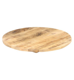 Dessus de table Bois de manguier solide Rond 25-27 mm 80 cm