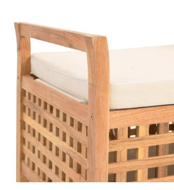 Banc de rangement 49x48x49 cm Bois de noyer massif