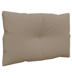 Coussins de palette 3 pcs taupe tissu