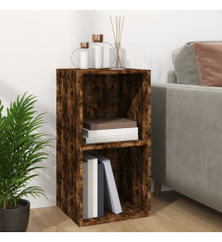 Boîte de rangement à disques vinyle Chêne fumé 71x34x36 cm Bois