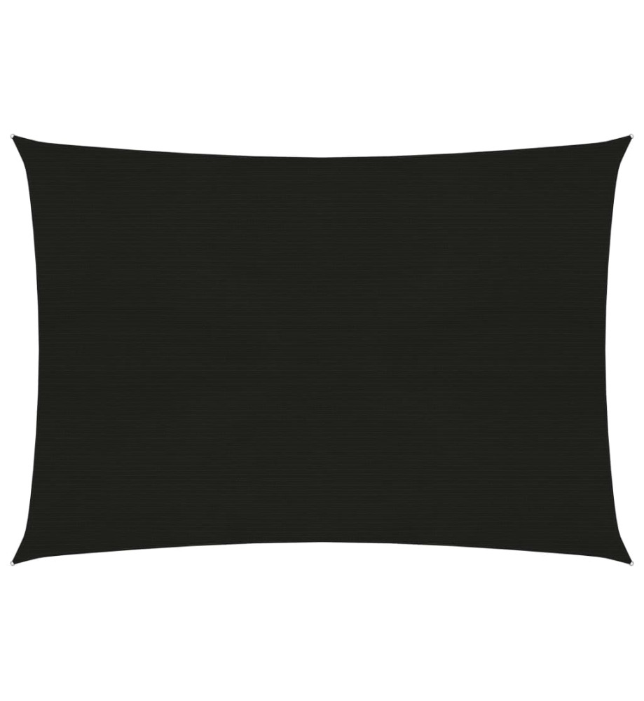 Voile d'ombrage 160 g/m² Noir 2,5x4 m PEHD