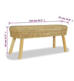 Banc d'entrée 110 x 35 x 45 cm Rotin naturel