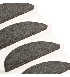 Tapis de marches d'escalier 15 pcs Anthracite 56x17x3 cm