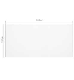 Protecteur de table mat 200x100 cm 1,6 mm PVC