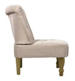 Fauteuil de style France Crème Tissu