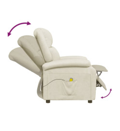 Fauteuil de massage blanc crème similicuir