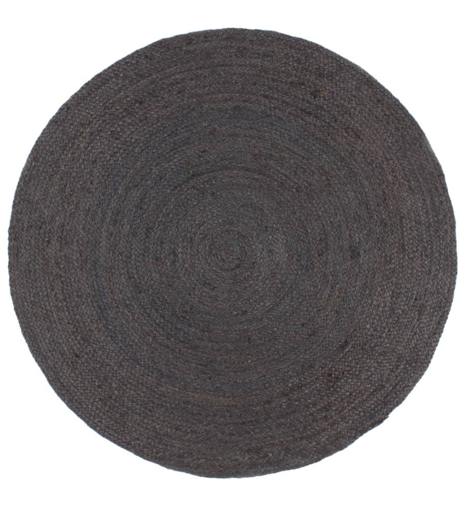 Tapis fait à la main Jute Rond 240 cm Gris foncé Tapis fait à la main Jute Rond 240 cm Gris foncé