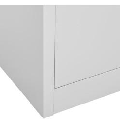 Armoire à casiers Gris clair 90x45x92,5 cm Acier