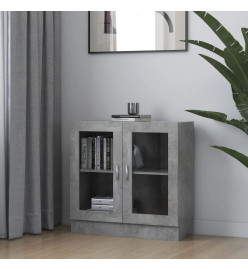 Armoire à vitrine Gris béton 82,5x30,5x80 cm Aggloméré