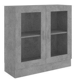 Armoire à vitrine Gris béton 82,5x30,5x80 cm Aggloméré