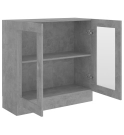 Armoire à vitrine Gris béton 82,5x30,5x80 cm Aggloméré